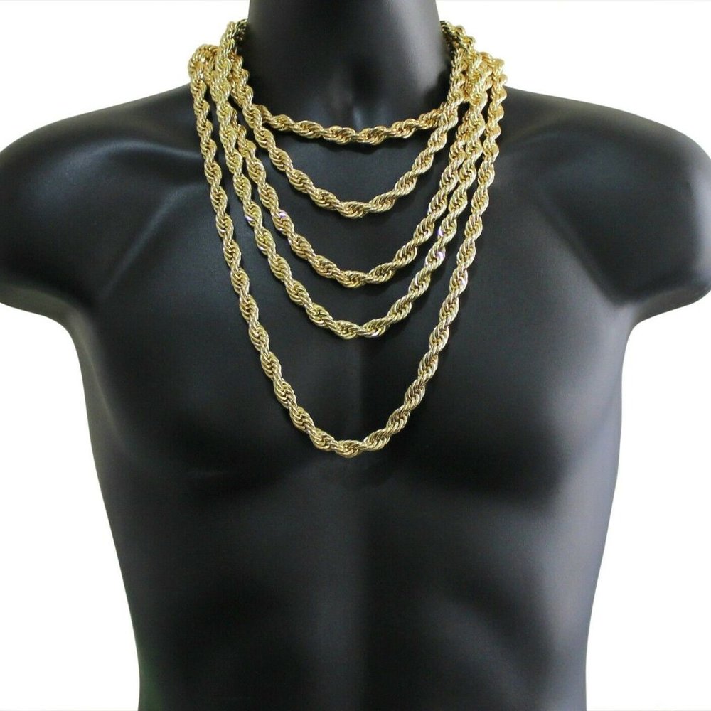 14k Gold 10mm 24" Rope Chain